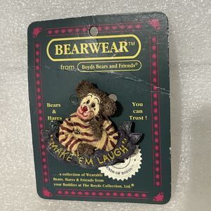 Graffitie Happy Face Make 'em Laugh Bear Clown Makeup Pin Boyd's Bears #02001-72